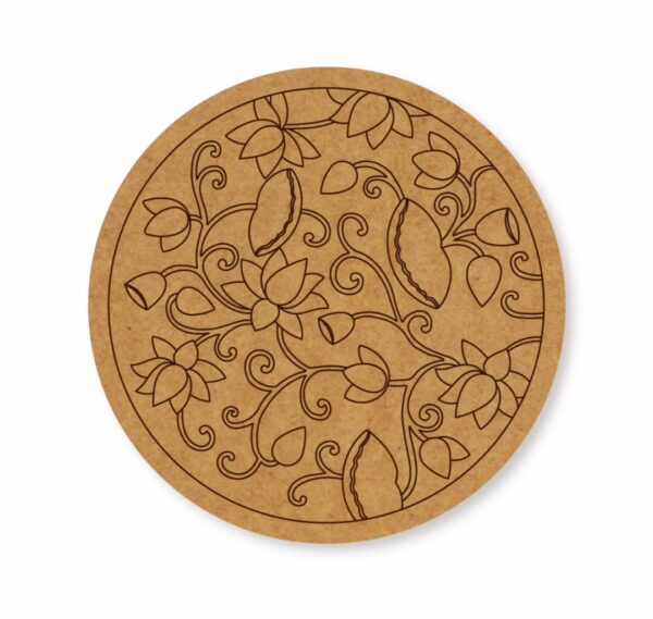Madhubani premarked Round base design 1
