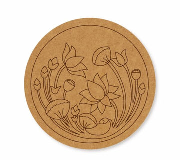 Madhubani premarked Round base design 5