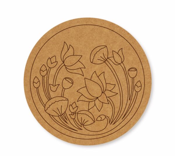 Madhubani premarked Round base design 5