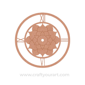 Mandala Clock Pre Marked MDF Design 1