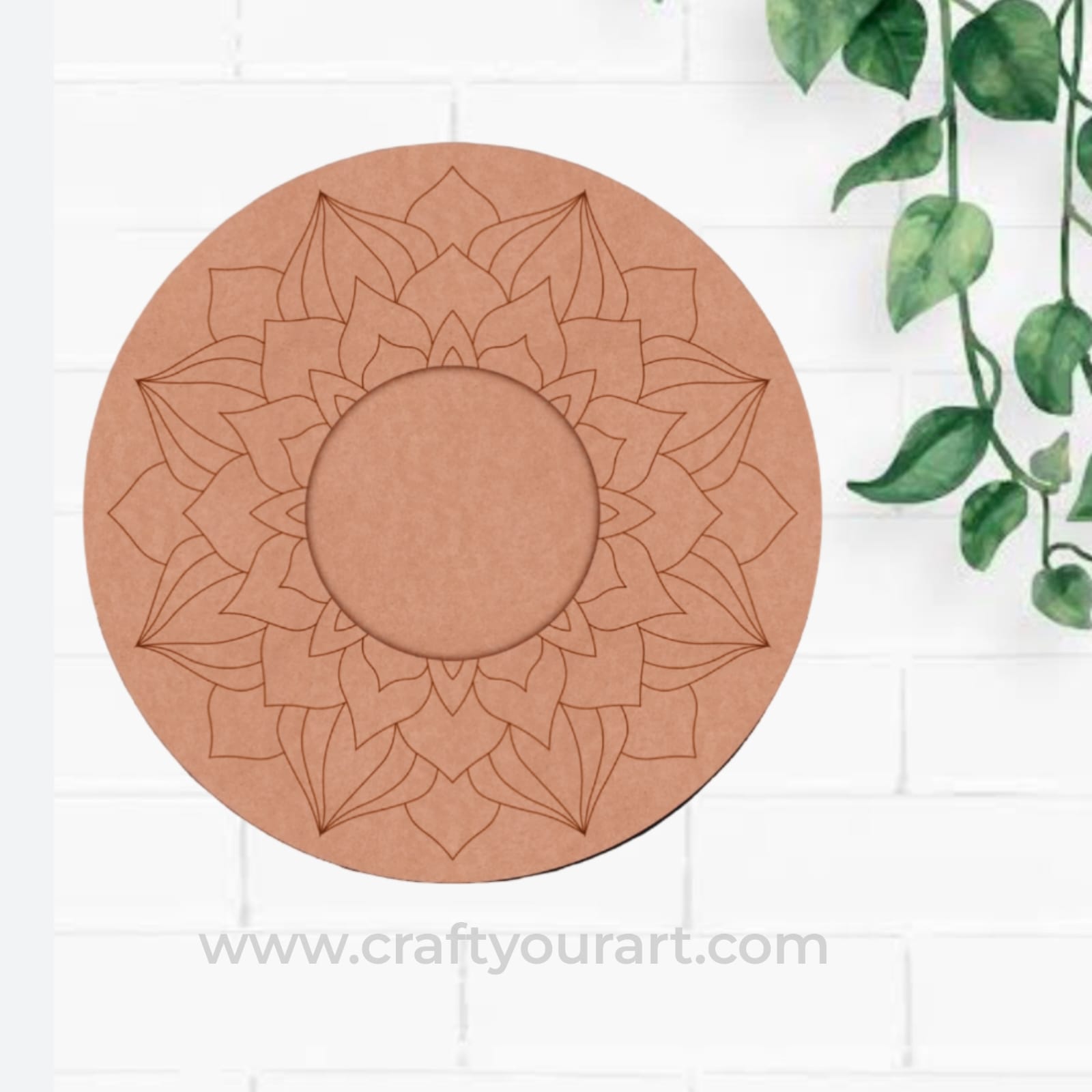 Mandala Diya Tealight Holder Pre Marked MDF Design 10