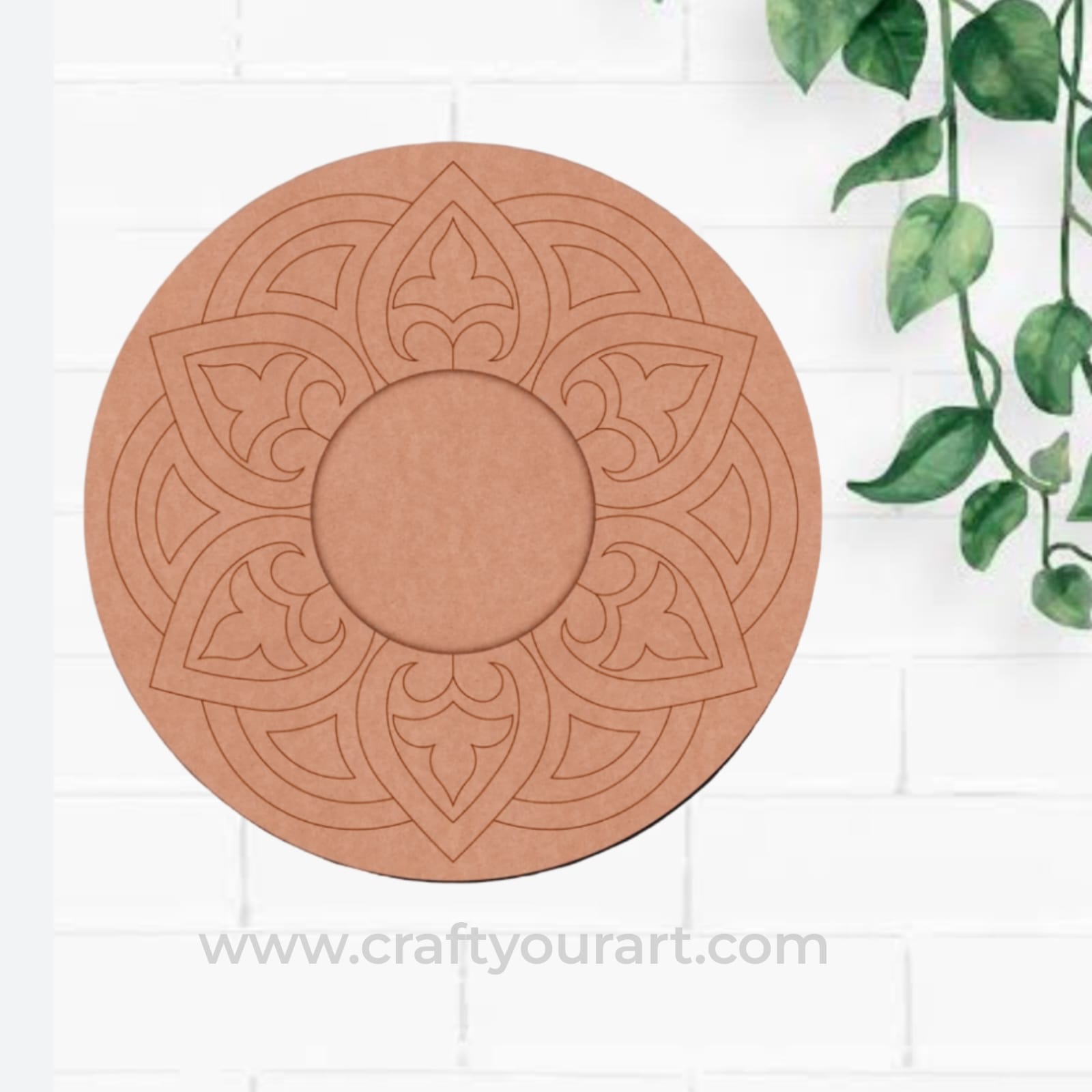 Mandala Diya Tealight Holder Pre Marked MDF Design 11