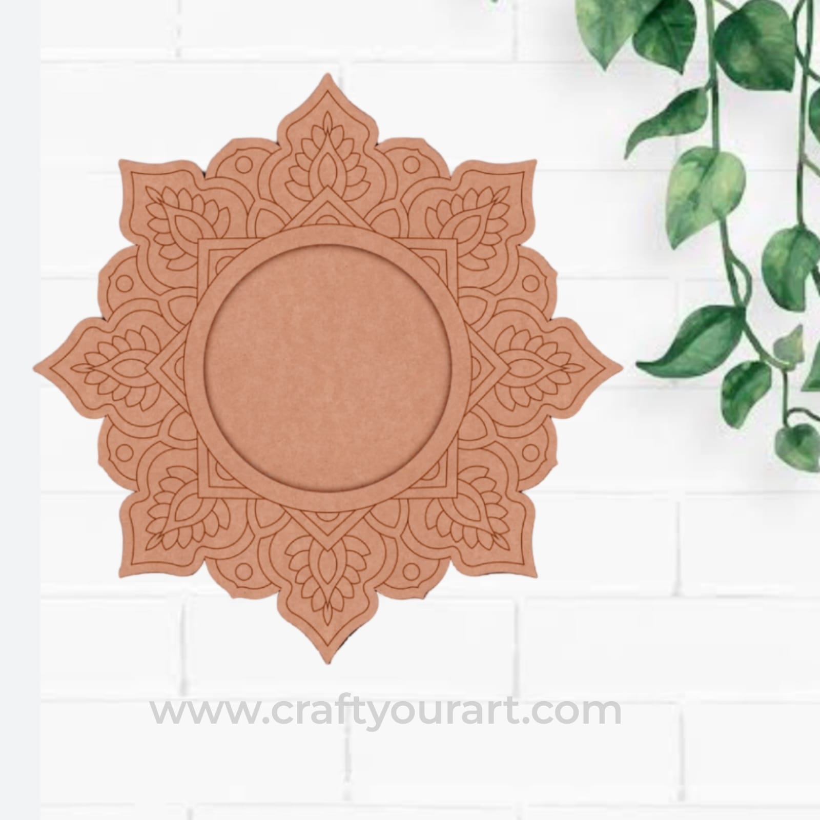 Mandala Diya Tealight Holder Pre Marked MDF Design 12