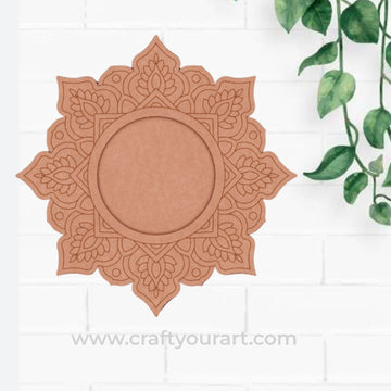 Mandala Diya Tealight Holder Pre Marked MDF Design 12