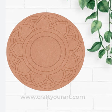 Mandala Diya Tealight Holder Pre Marked MDF Design 13
