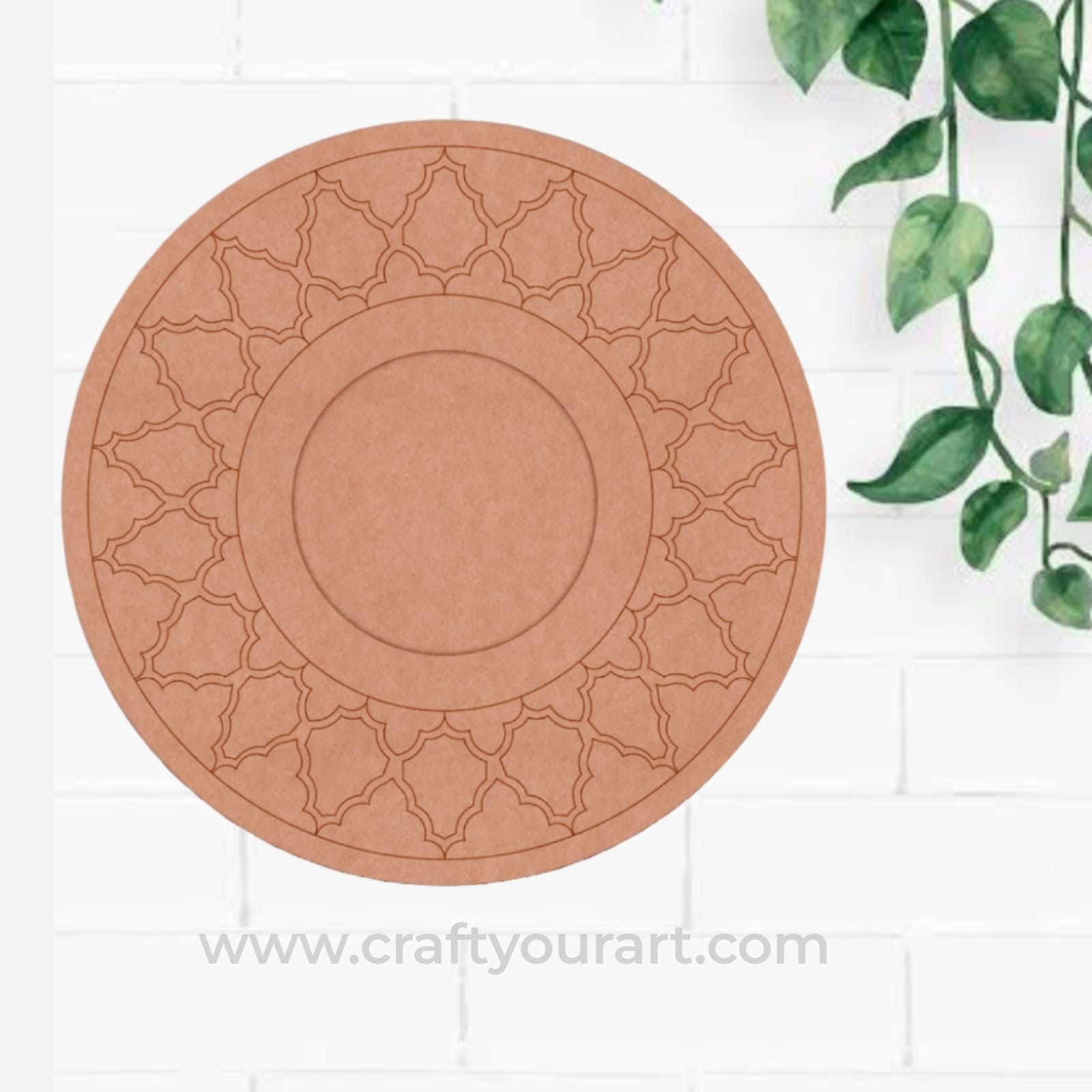 Mandala Diya Tealight Holder Pre Marked MDF Design 14