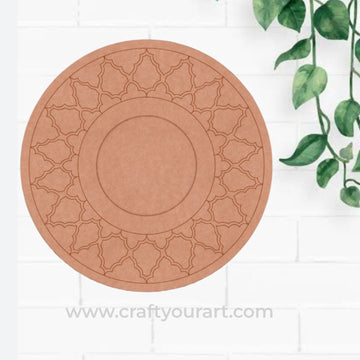 Mandala Diya Tealight Holder Pre Marked MDF Design 14