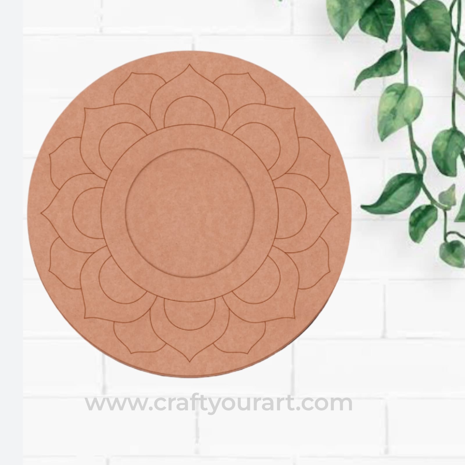 Mandala Diya Tealight Holder Pre Marked MDF Design 15