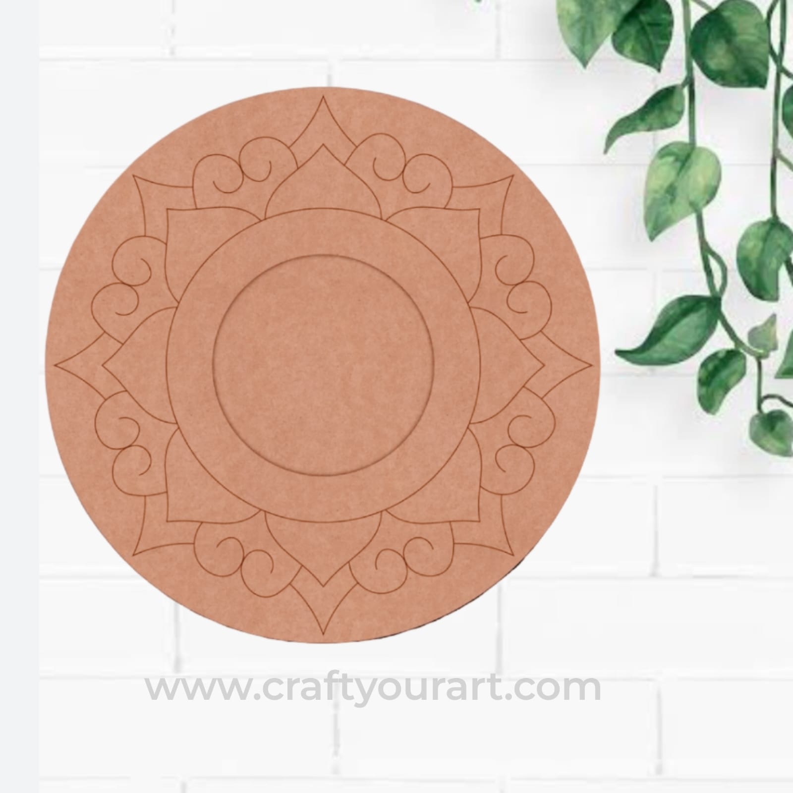 Mandala Diya Tealight Holder Pre Marked MDF Design 16