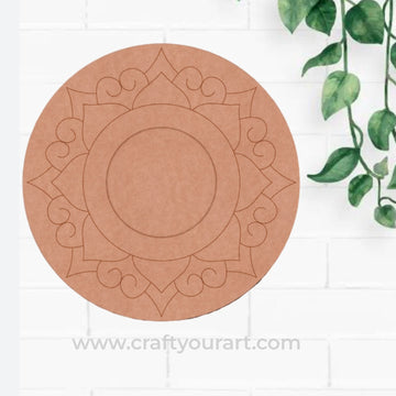 Mandala Diya Tealight Holder Pre Marked MDF Design 16