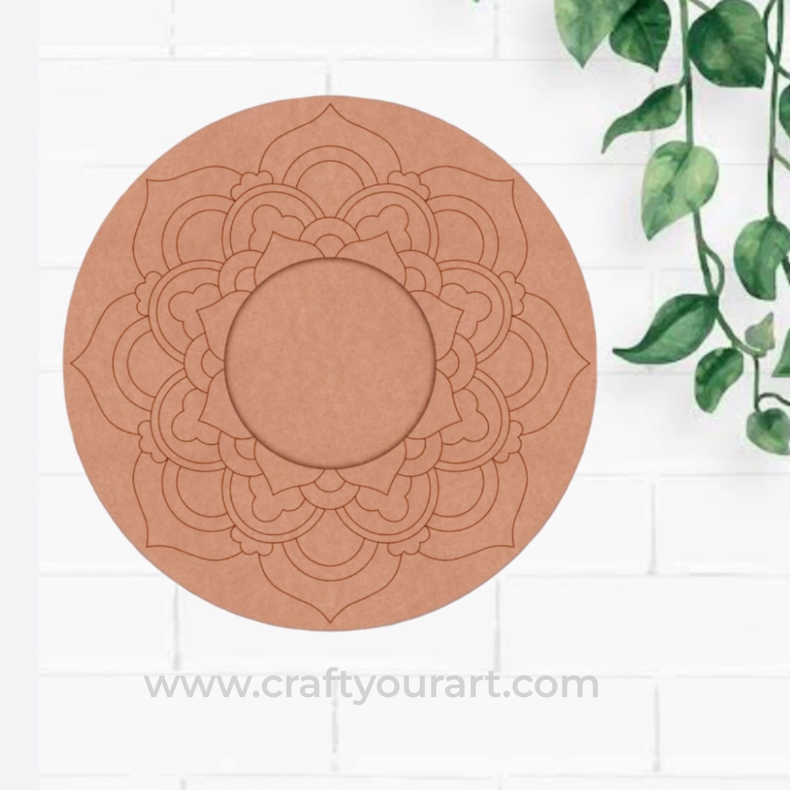 Mandala Diya Tealight Holder Pre Marked MDF Design 2