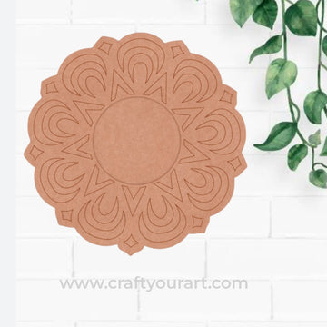 Mandala Diya Tealight Holder Pre Marked MDF Design 21