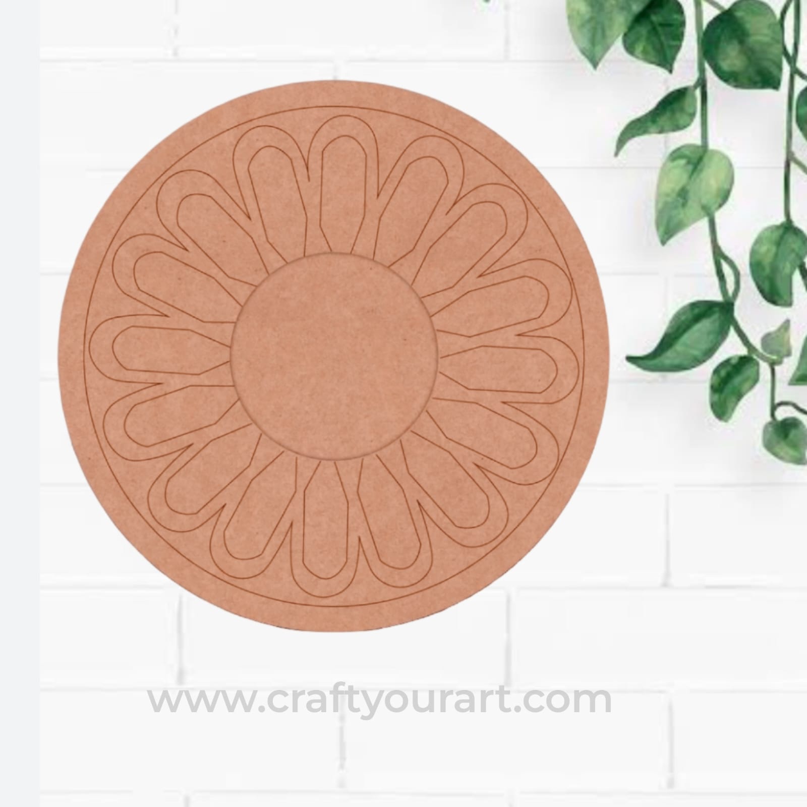 Mandala Diya Tealight Holder Pre Marked MDF Design 22