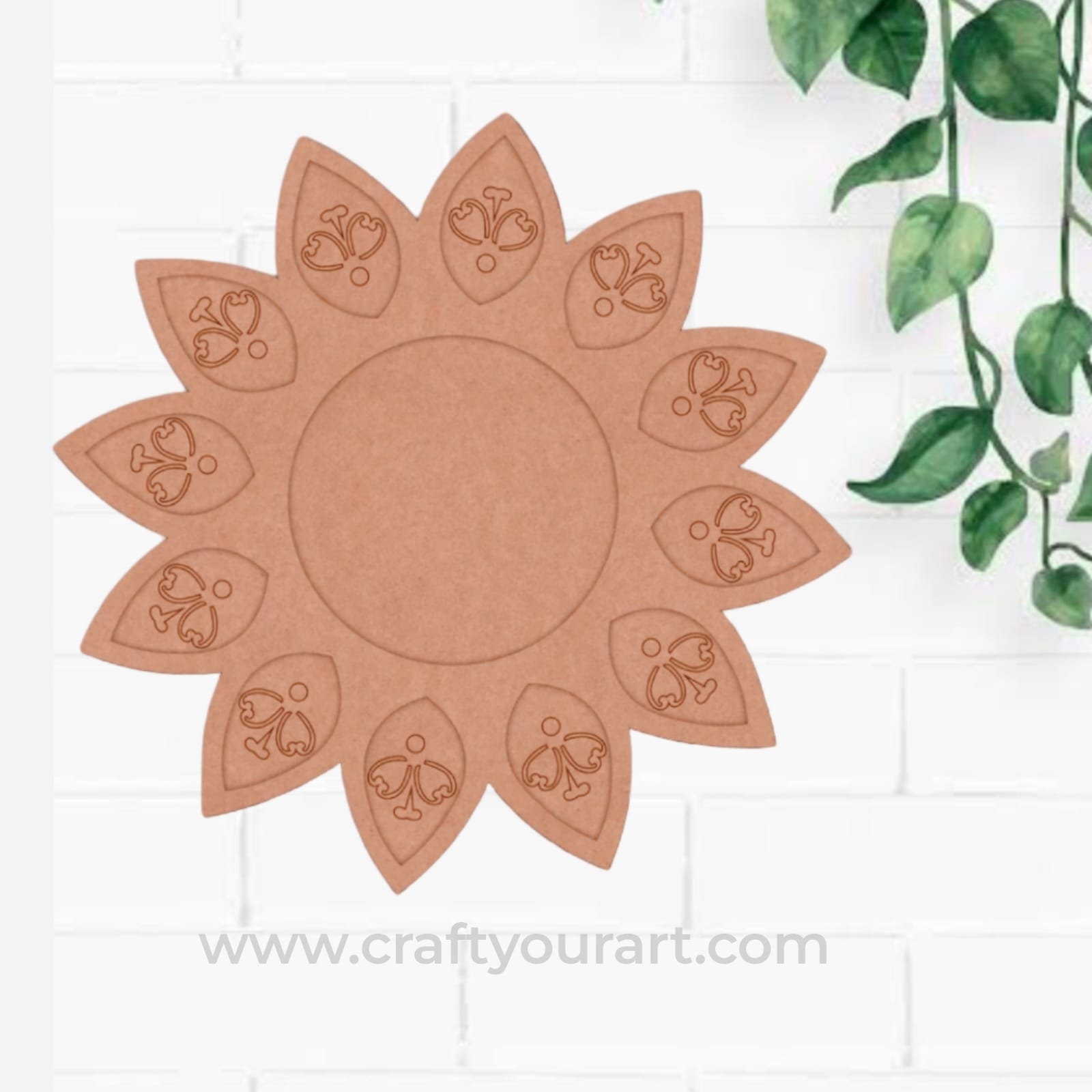 Mandala Diya Tealight Holder Pre Marked MDF Design 26