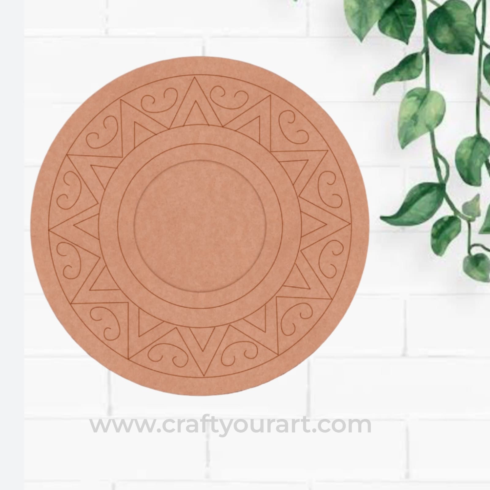Mandala Diya Tealight Holder Pre Marked MDF Design 28