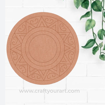 Mandala Diya Tealight Holder Pre Marked MDF Design 28