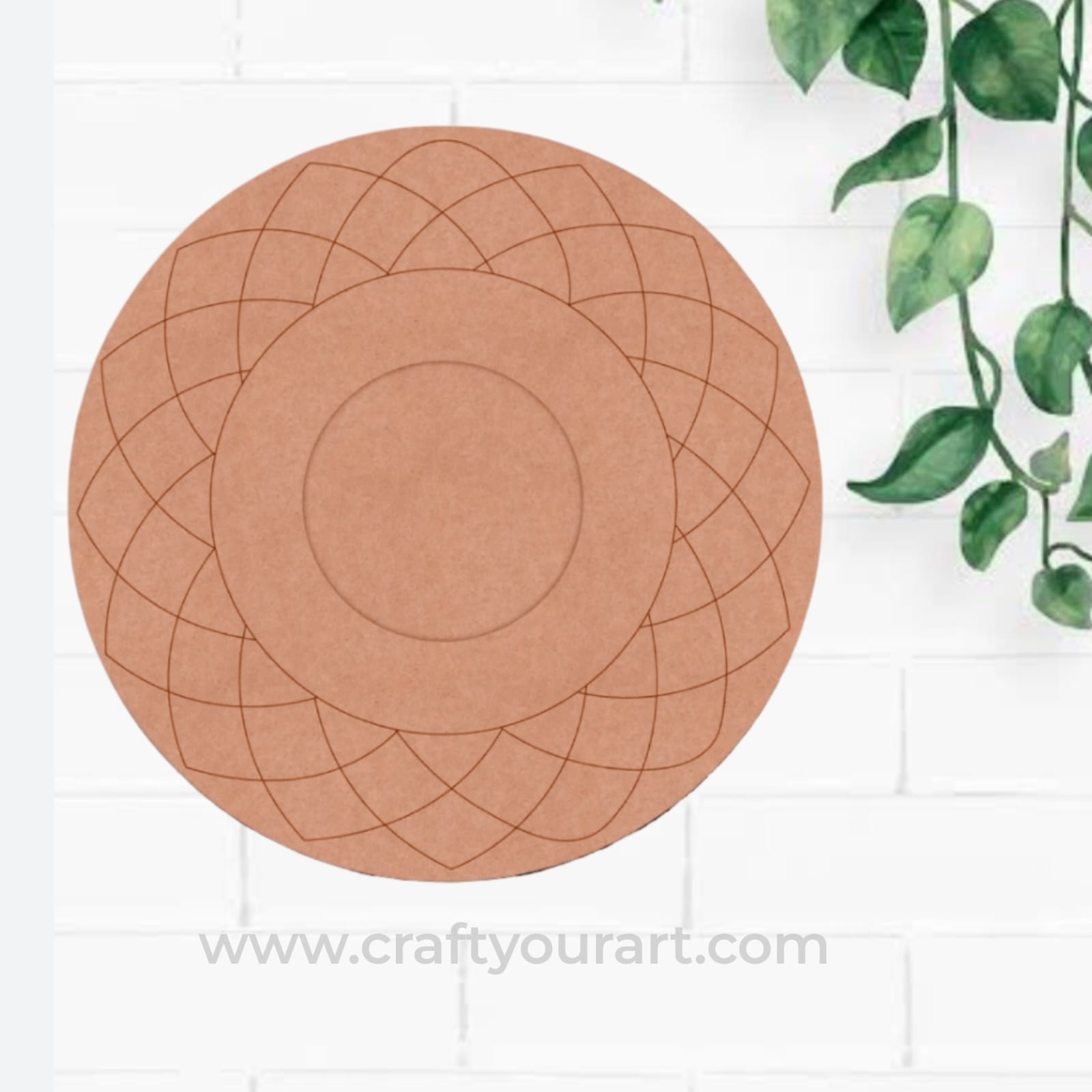 Mandala Diya Tealight Holder Pre Marked MDF Design 29