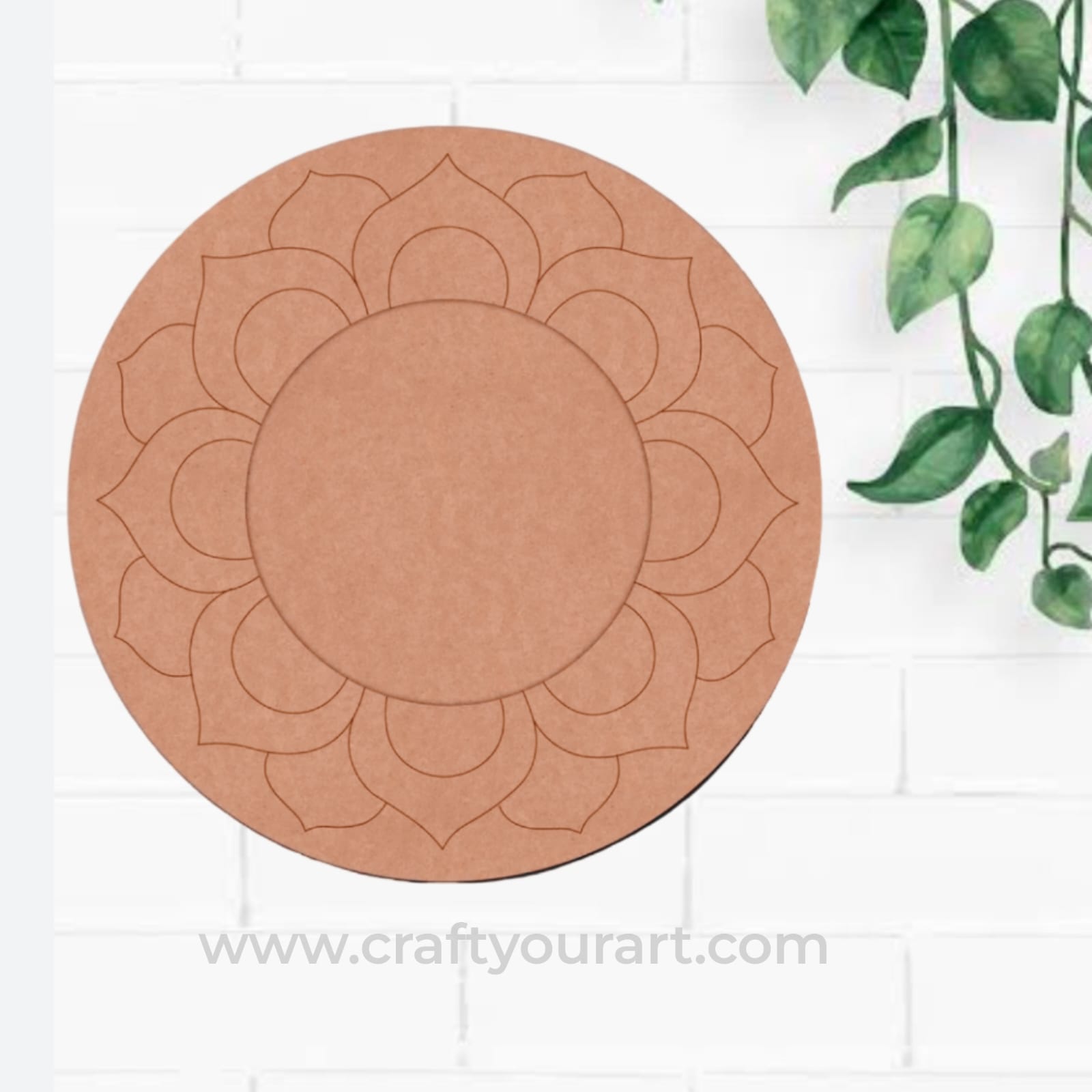 Mandala Diya Tealight Holder Pre Marked MDF Design 32