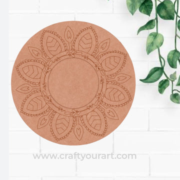 Mandala Diya Tealight Holder Pre Marked MDF Design 33