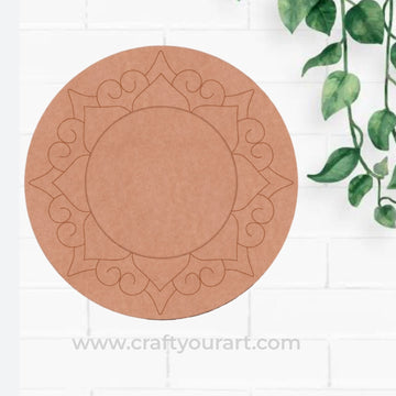 Mandala Diya Tealight Holder Pre Marked MDF Design 34