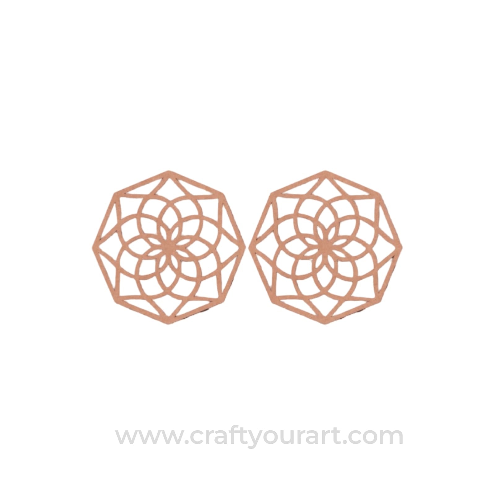 Mandala Earrings MDF Design 1