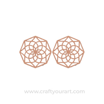 Mandala Earrings MDF Design 1