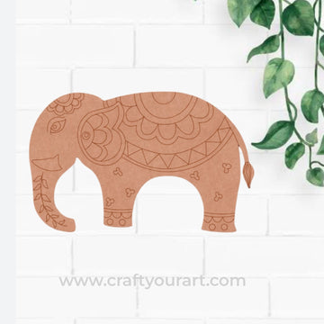 Mandala Elephant Pre Marked MDF Design 1