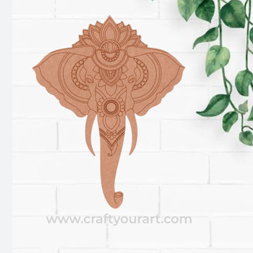 Mandala Elephant Pre Marked MDF Design 2