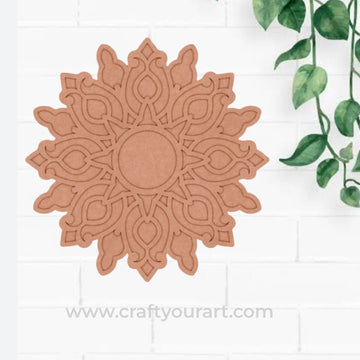 Mandala Reusable Rangoli Base MDF Design 4