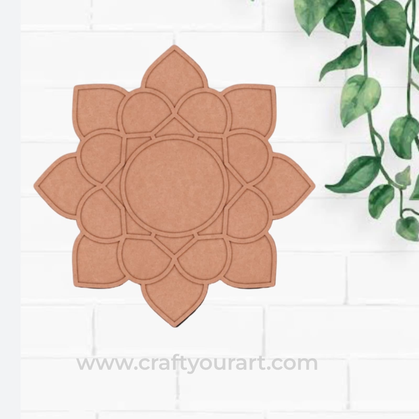 Mandala Reusable Rangoli Base MDF Design 6