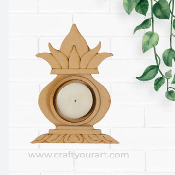 Mangal Kalash Tealight Candle Holder MDF Design 1