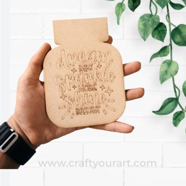 Mason Jar 2 layer with Quote Pre Marked Design 2