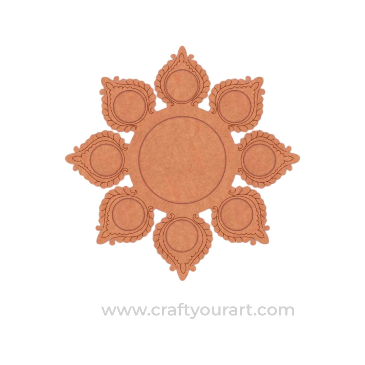 Multiple Diya Tealight Holder Pre Marked MDF Design 3