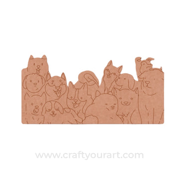 Multiple Dogs Pre Marked MDF Design 1