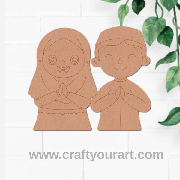 Muslim Couple Pre Marked MDF Design 10