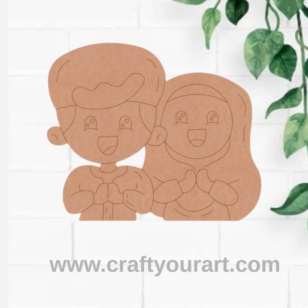 Muslim Couple Pre Marked MDF Design 11