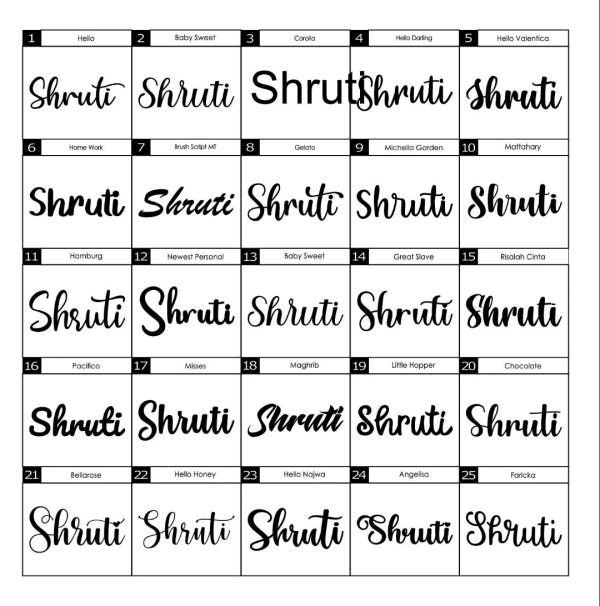 Woman Mini Nameboard Pre Marked MDF Design 4