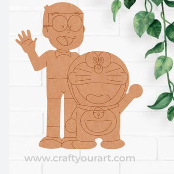 Nobita And Doraemon Pre Marked MDF Design 3
