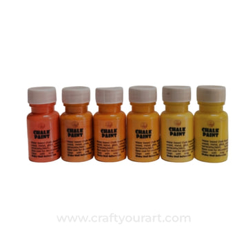 Orange Yellow Shade Chalk Paint Pack of 6