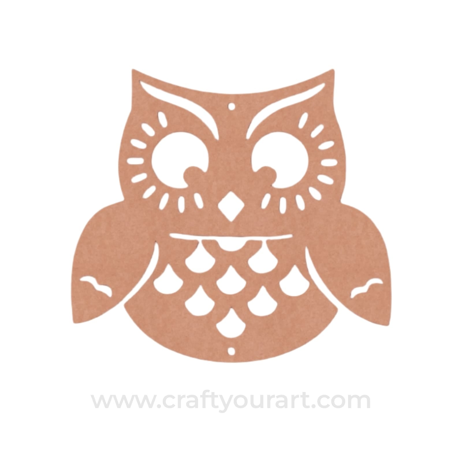 Owl Cutout MDF Design 3