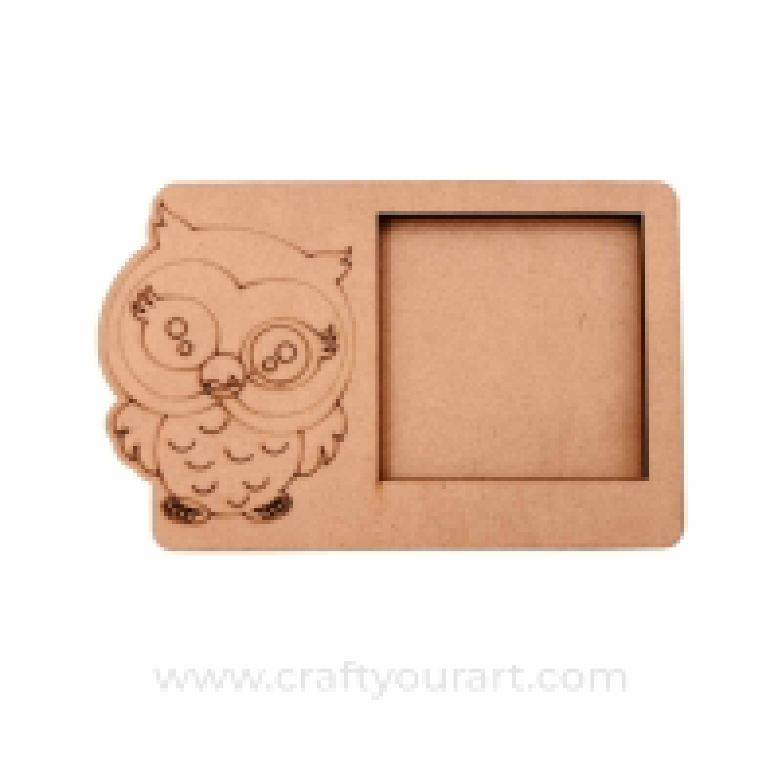 Owl Three Layered Photo Frame MDF Design 1