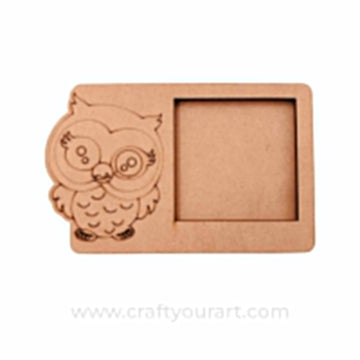 Owl Three Layered Photo Frame MDF Design 1