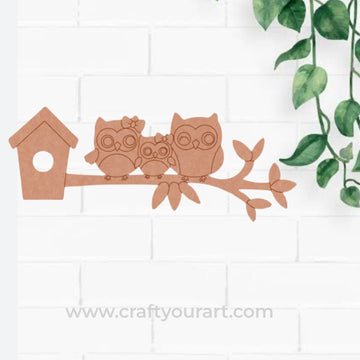 Owls Nameplate Pre Marked MDF Design 1