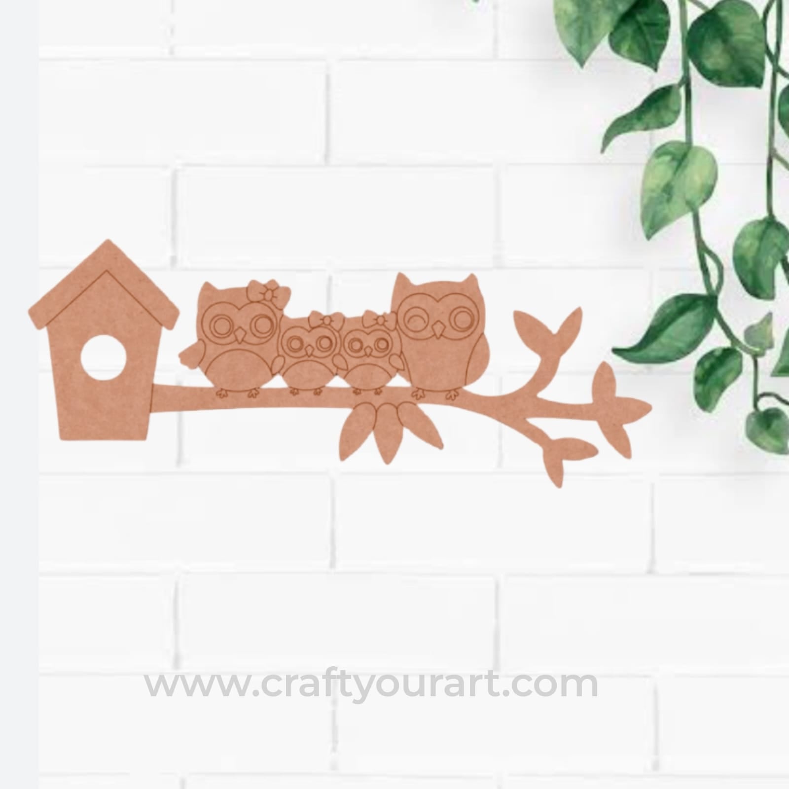 Owls Nameplate Pre Marked MDF Design 2