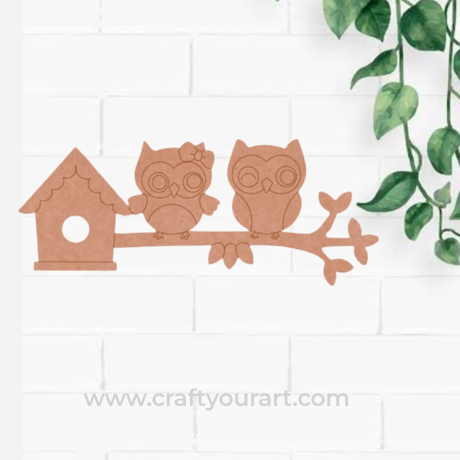 Owls Nameplate Pre Marked MDF Design 3
