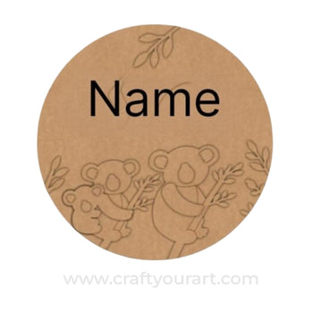 Panda Nameplate MDF Design 1