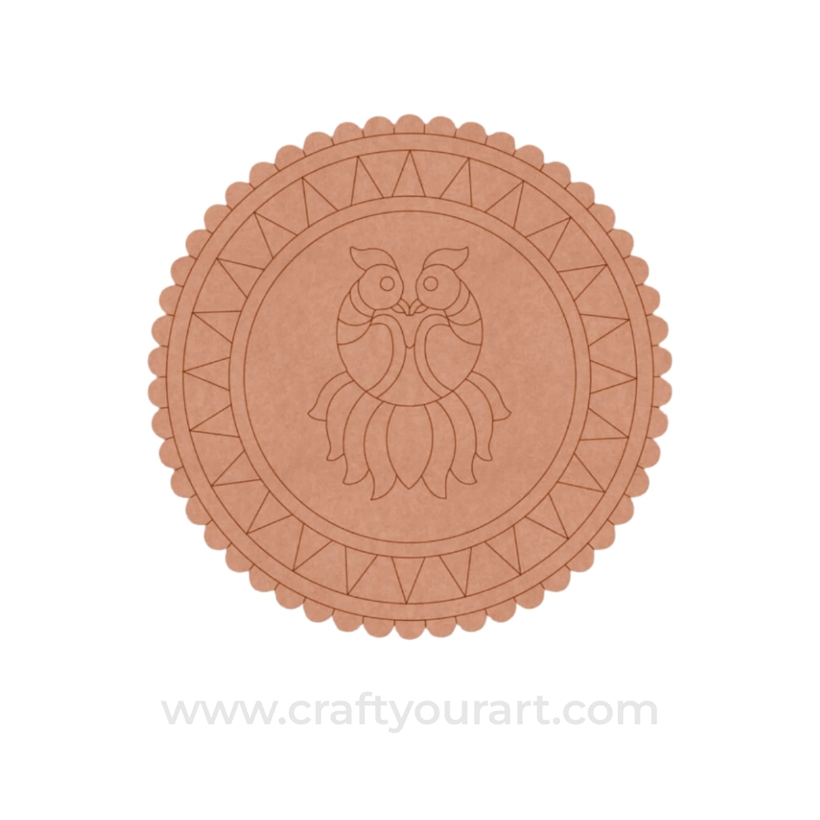 Parrot Pre Marked Round MDF Design 1