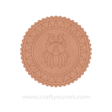Parrot Pre Marked Round MDF Design 1