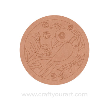 Parrot Pre Marked Round MDF Design 2