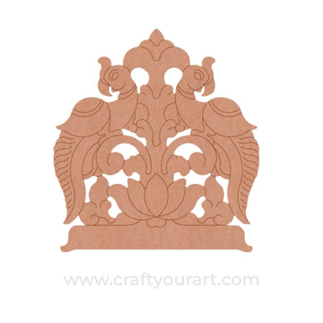 Parrots And Lotus Pre Marked MDF Design 1